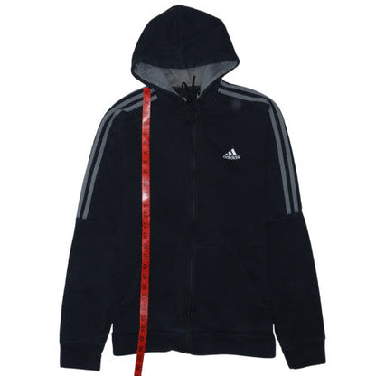 Adidas Men's Black Full Zip Hoodie Size L Sportswear Fleece