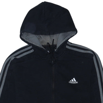 Adidas Men's Black Full Zip Hoodie Size L Sportswear Fleece