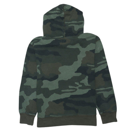 GAP Kids Boys Green Camouflage Pullover Hoodie XL 12-13 Years Cotton Blend