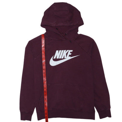 Nike Men's Red Pullover Hoodie Small Fleece Logo Sportswear