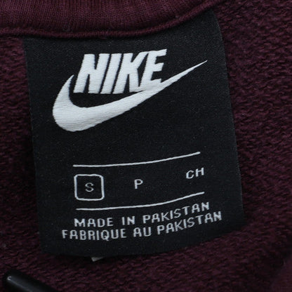Nike Men's Red Pullover Hoodie Small Fleece Logo Sportswear