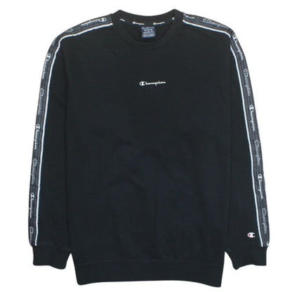 Champion Men’s Black Logo Crew Neck Pullover Sweatshirt Medium