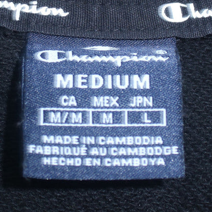 Champion Men’s Black Logo Crew Neck Pullover Sweatshirt Medium