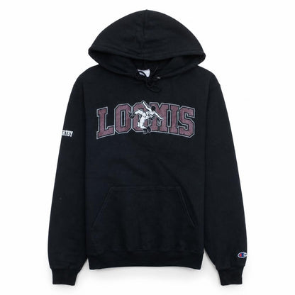 Champion Mens Black Pullover Hoodie Small Fleece Loomis Graphic