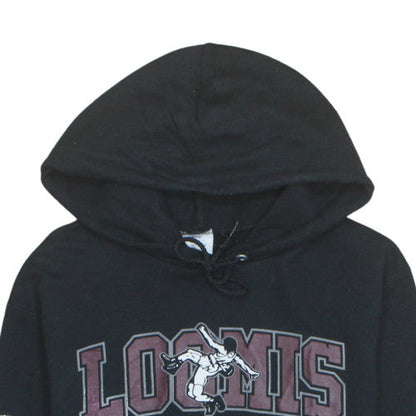 Champion Mens Black Pullover Hoodie Small Fleece Loomis Graphic