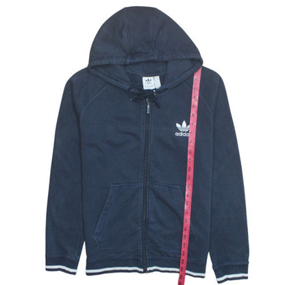 Adidas Womens Blue Full Zip Hoodie Size 16 Hooded Sweatshirt
