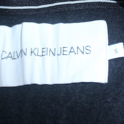 Calvin Klein Jeans Womens Black S Sweatshirt Crew Neck Logo Cotton