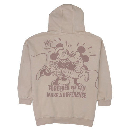Disney x Primark Women Beige Hoodie S Minnie Mouse Graphic Cotton