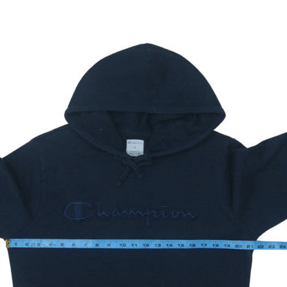 Champion Men's Blue Pullover Hoodie Size M Embroidered Logo