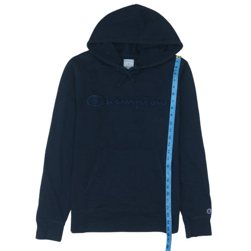 Champion Men's Blue Pullover Hoodie Size M Embroidered Logo