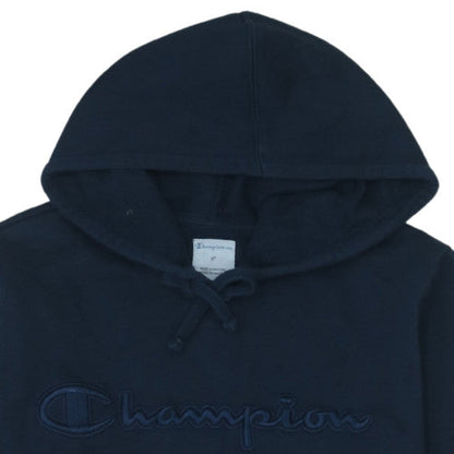 Champion Men's Blue Pullover Hoodie Size M Embroidered Logo