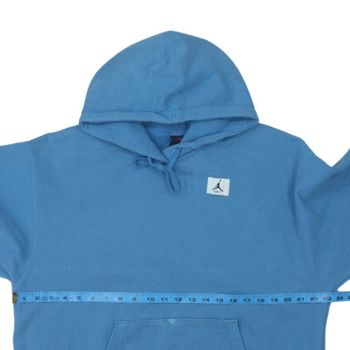 Jordan Men's Blue Pullover Hoodie Size S Oversized Fit Logo Fleece
