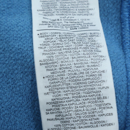 Jordan Men's Blue Pullover Hoodie Size S Oversized Fit Logo Fleece