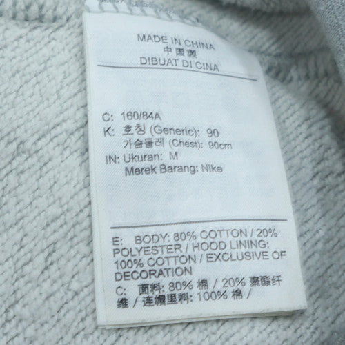 Nike Men’s Grey Pullover Hoodie M Regular Fit Fleece Sports Casual