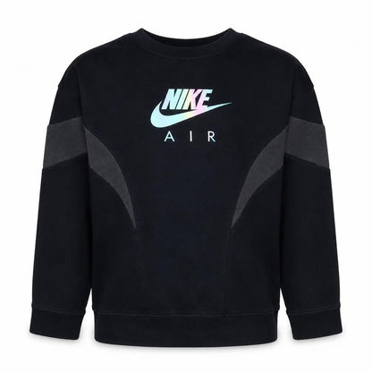 Nike Boys Black Air Logo Long Sleeve Pullover T-Shirt Size L (146-156cm)