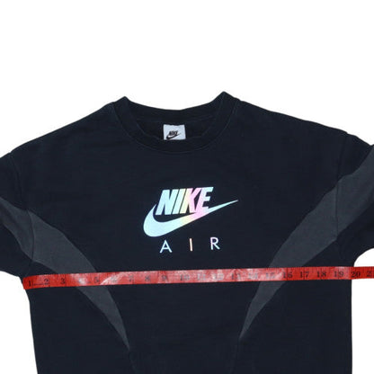 Nike Boys Black Air Logo Long Sleeve Pullover T-Shirt Size L (146-156cm)