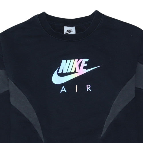 Nike Boys Black Air Logo Long Sleeve Pullover T-Shirt Size L (146-156cm)