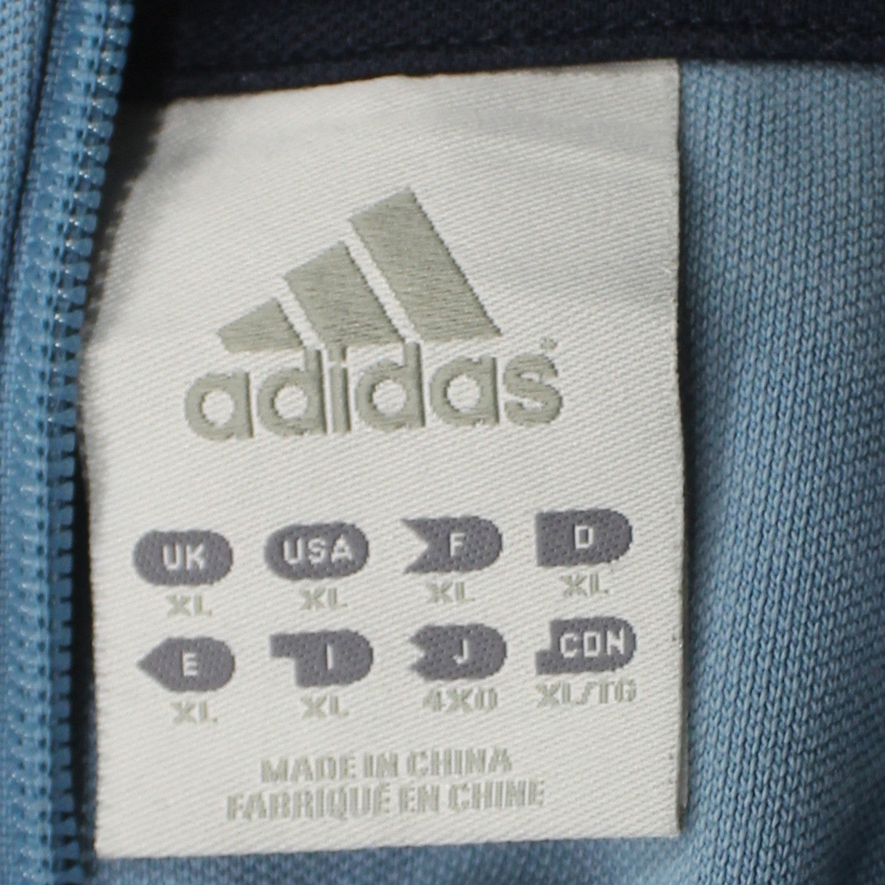 Adidas Men’s Blue XL Full Zip Sweatshirt Jacket