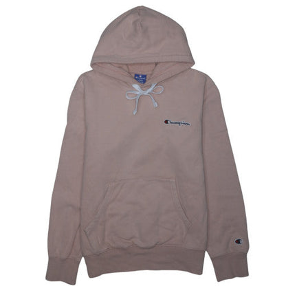 Champion Women Beige Pullover Hoodie Large 100% Cotton Sweatshirt