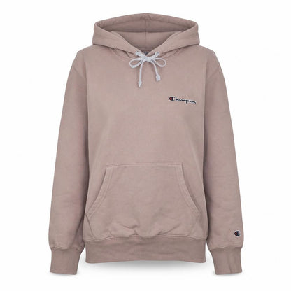 Champion Women Beige Pullover Hoodie Large 100% Cotton Sweatshirt