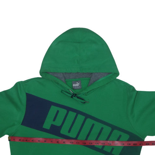 Puma Men’s Green Pullover Hoodie S Graphic Logo Fleece