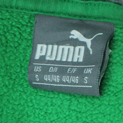 Puma Men’s Green Pullover Hoodie S Graphic Logo Fleece
