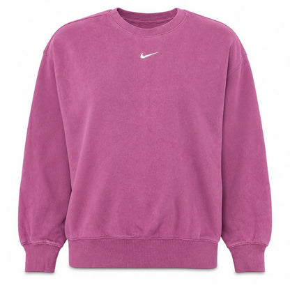 Nike Womens Pink Crew Neck Cotton Blend Pullover Sweatshirt L