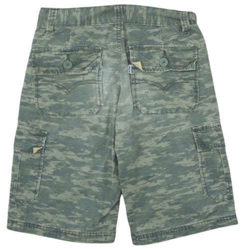 Levi's Boys Green Camouflage Cargo Shorts 12 Years Canvas Cotton Outdoor