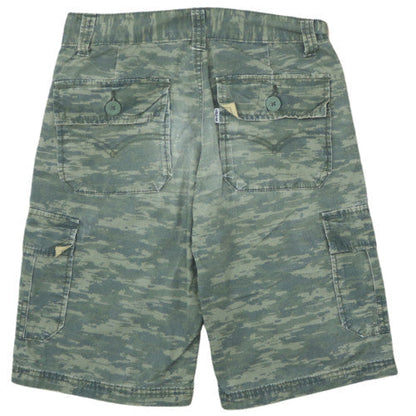 Levi's Boys Green Camouflage Cargo Shorts 12 Years Canvas Cotton Outdoor