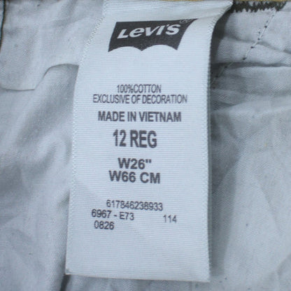 Levi's Boys Green Camouflage Cargo Shorts 12 Years Canvas Cotton Outdoor