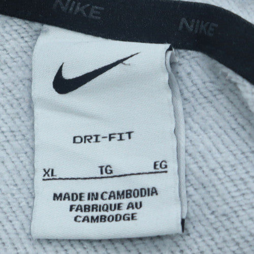 Nike Men's Grey XL Dri-Fit Pullover Hoodie Sweatshirt