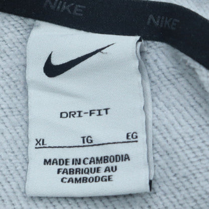 Nike Men's Grey XL Dri-Fit Pullover Hoodie Sweatshirt