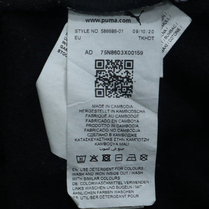 Puma Women's Black XL Pullover Hoodie with Logo and Kangaroo Pocket