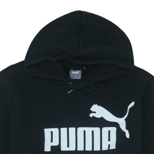 Puma Women's Black XL Pullover Hoodie with Logo and Kangaroo Pocket