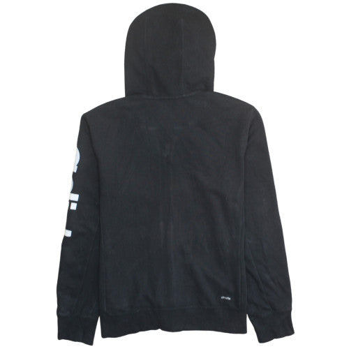 Adidas Women's Black Full Zip Hoodie Size L 16-18 Cotton Blend