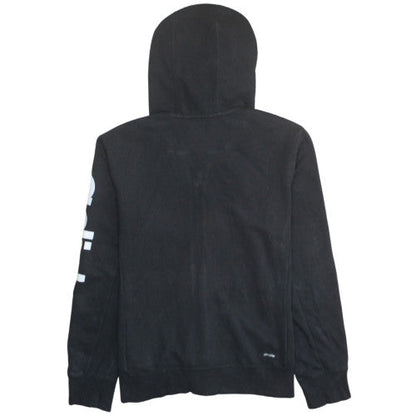 Adidas Women's Black Full Zip Hoodie Size L 16-18 Cotton Blend