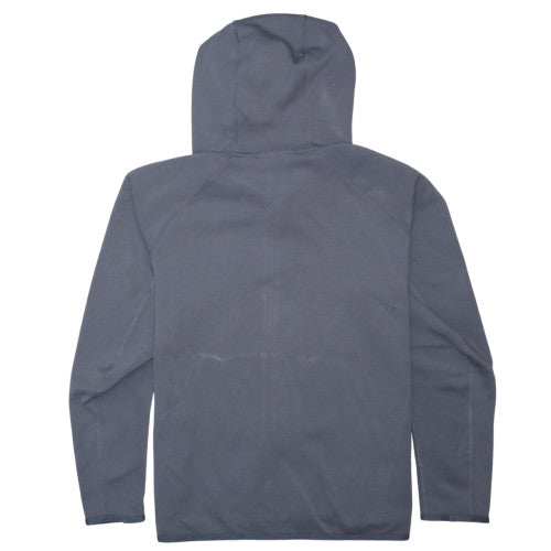 Nike Women's Grey Full Zip Hoodie Sweatshirt L Size in Cotton Blend