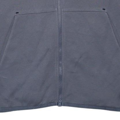 Nike Women's Grey Full Zip Hoodie Sweatshirt L Size in Cotton Blend