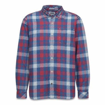 Hilfiger Denim Men's Blue Red Check Long Sleeve Button-Up Shirt L