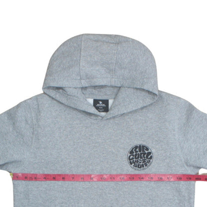 Rip Curl Boys Grey XL Pullover Hoodie – Surf Graphic Fleece Sweatshirt
