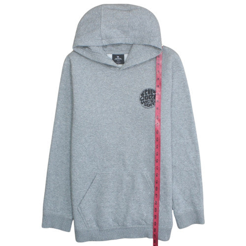 Rip Curl Boys Grey XL Pullover Hoodie – Surf Graphic Fleece Sweatshirt