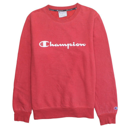Champion Men's Red Crew Neck Pullover Sweatshirt M