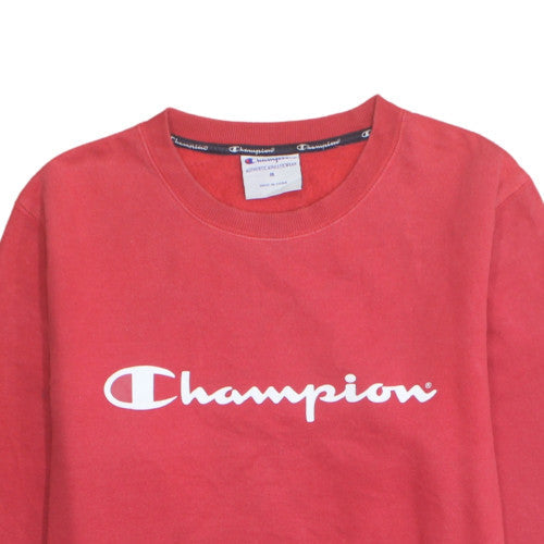 Champion Men's Red Crew Neck Pullover Sweatshirt M