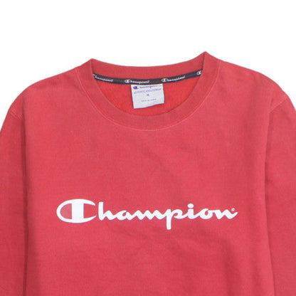Champion Men's Red Crew Neck Pullover Sweatshirt M