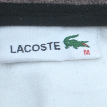 Lacoste Men's White 1/4 Zip Collared Sweatshirt Size M