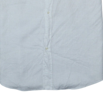 Polo Ralph Lauren Men's White Linen Short Sleeve Button-Up Shirt Size L