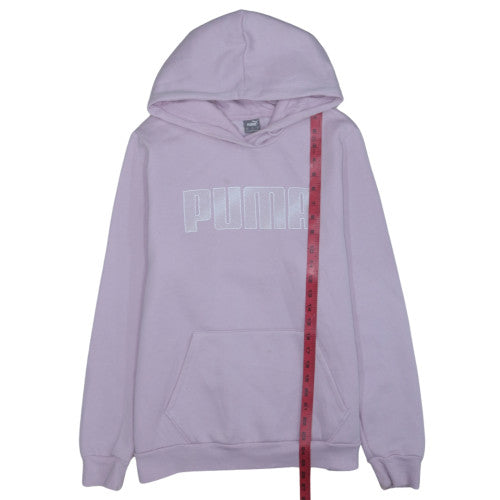 Puma Womens Lilac Hoodie XL Pullover Cotton Blend Logo Casual