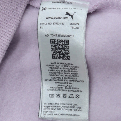 Puma Womens Lilac Hoodie XL Pullover Cotton Blend Logo Casual