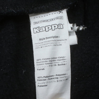 Kappa Men's Black Cotton Blend Jogger Trousers Medium
