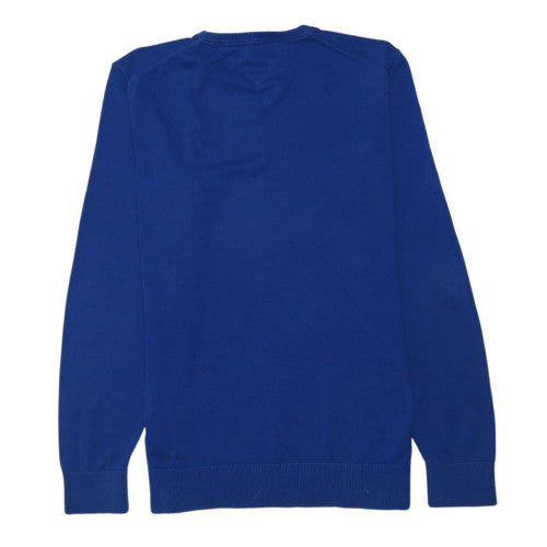 Tommy Hilfiger Men's Blue Cotton Crew Neck Pullover Jumper M